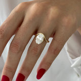 2 CT Round Halo & Pave Lab Grown Diamond Engagement Ring