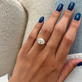 2 CT Round Halo & Pave Lab Grown Diamond Engagement Ring