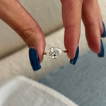2 CT Round Halo & Pave Lab Grown Diamond Engagement Ring