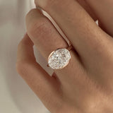 2 CT Round Halo & Pave Lab Grown Diamond Engagement Ring