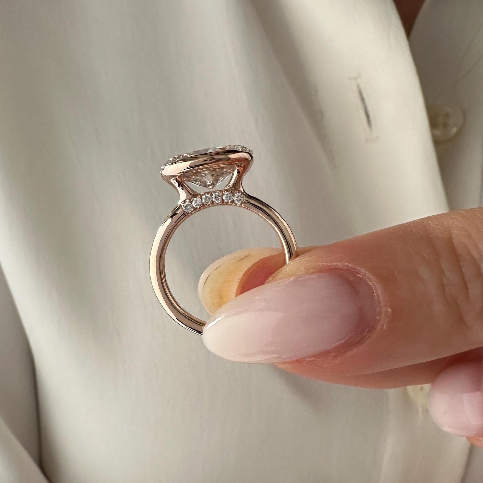 2 CT Round Halo & Pave Lab Grown Diamond Engagement Ring