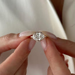2 CT Round Halo & Pave Lab Grown Diamond Engagement Ring