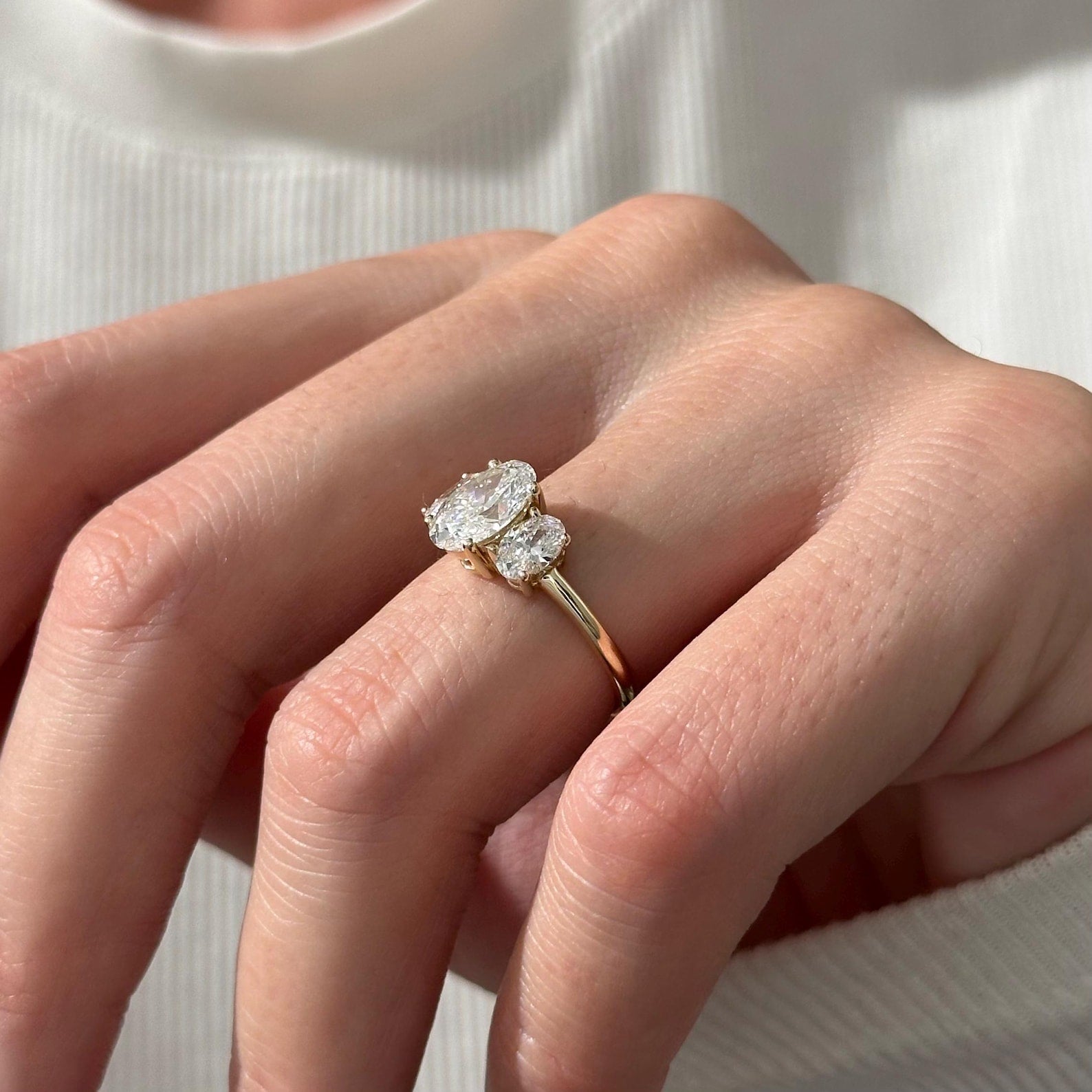 2 CT Round Halo & Pave Lab Grown Diamond Engagement Ring