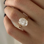 2 CT Round Halo & Pave Lab Grown Diamond Engagement Ring