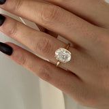 2 CT Round Halo & Pave Lab Grown Diamond Engagement Ring