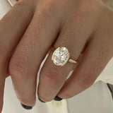 2 CT Round Halo & Pave Lab Grown Diamond Engagement Ring