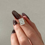 2 CT Round Halo & Pave Lab Grown Diamond Engagement Ring