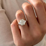2 CT Round Halo & Pave Lab Grown Diamond Engagement Ring