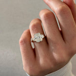 2 CT Round Halo & Pave Lab Grown Diamond Engagement Ring