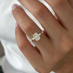 2 CT Round Halo & Pave Lab Grown Diamond Engagement Ring