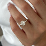 2 CT Round Halo & Pave Lab Grown Diamond Engagement Ring