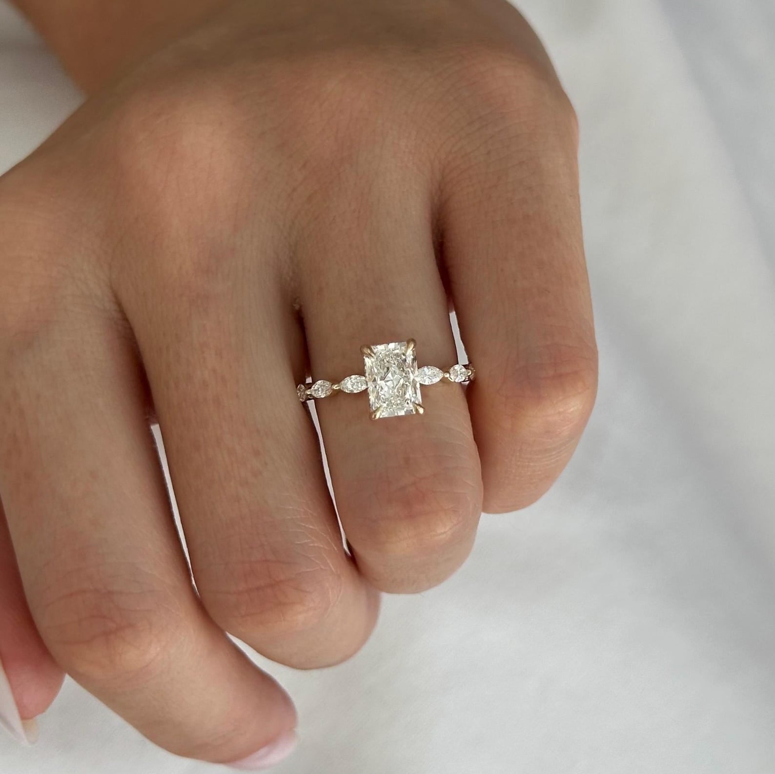 2 CT Round Halo & Pave Lab Grown Diamond Engagement Ring