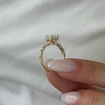 2 CT Round Halo & Pave Lab Grown Diamond Engagement Ring