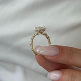 2 CT Round Halo & Pave Lab Grown Diamond Engagement Ring
