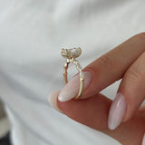 2 CT Round Halo & Pave Lab Grown Diamond Engagement Ring