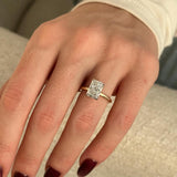 2 CT Round Halo & Pave Lab Grown Diamond Engagement Ring