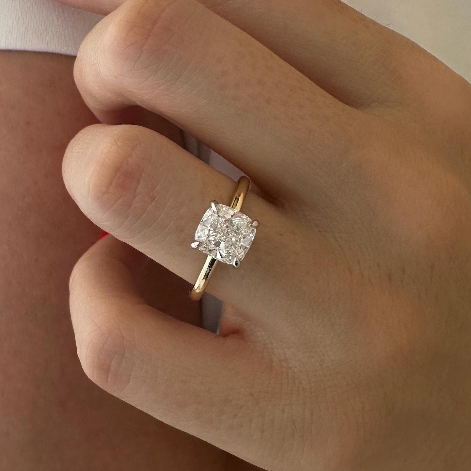 2 CT Round Halo & Pave Lab Grown Diamond Engagement Ring