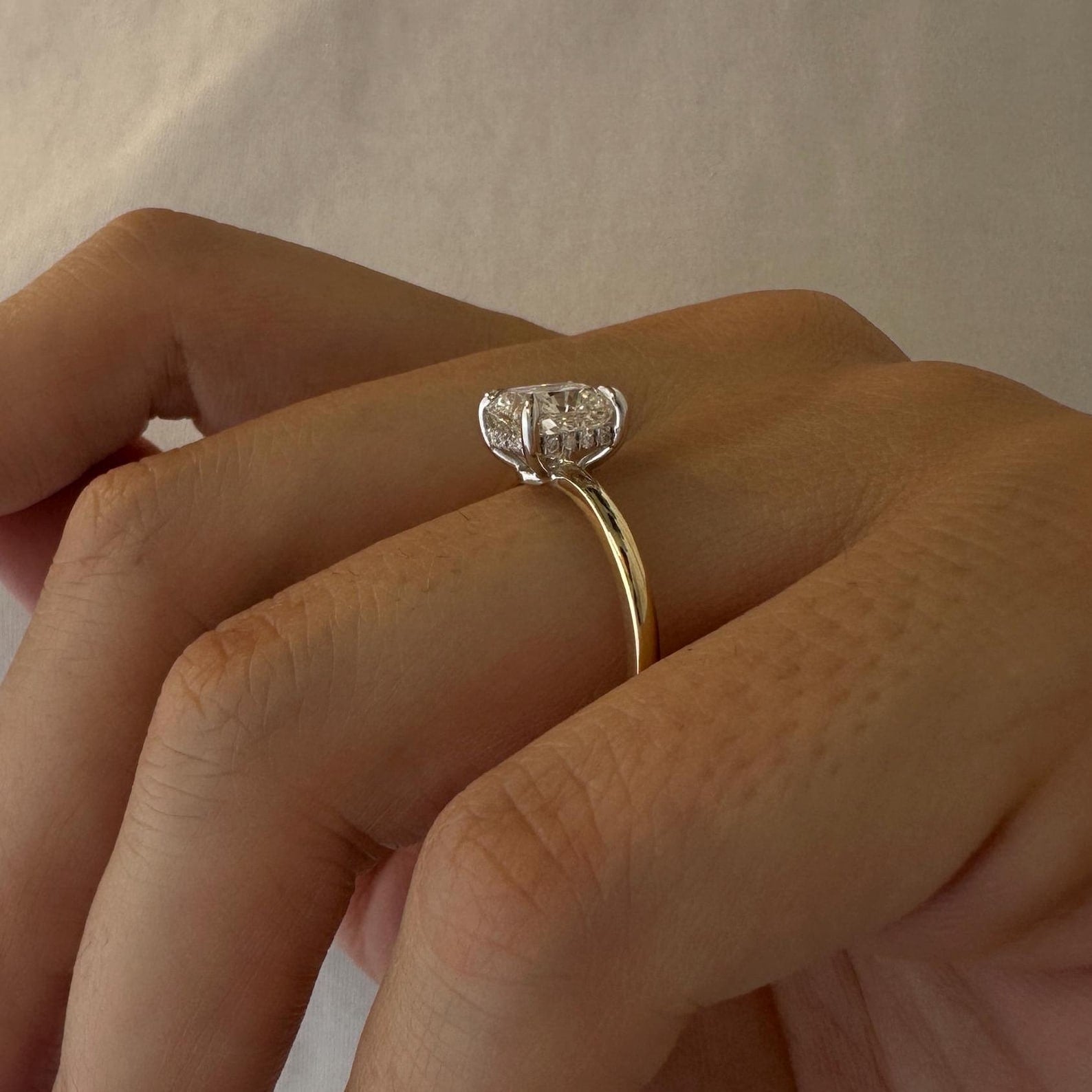2 CT Round Halo & Pave Lab Grown Diamond Engagement Ring