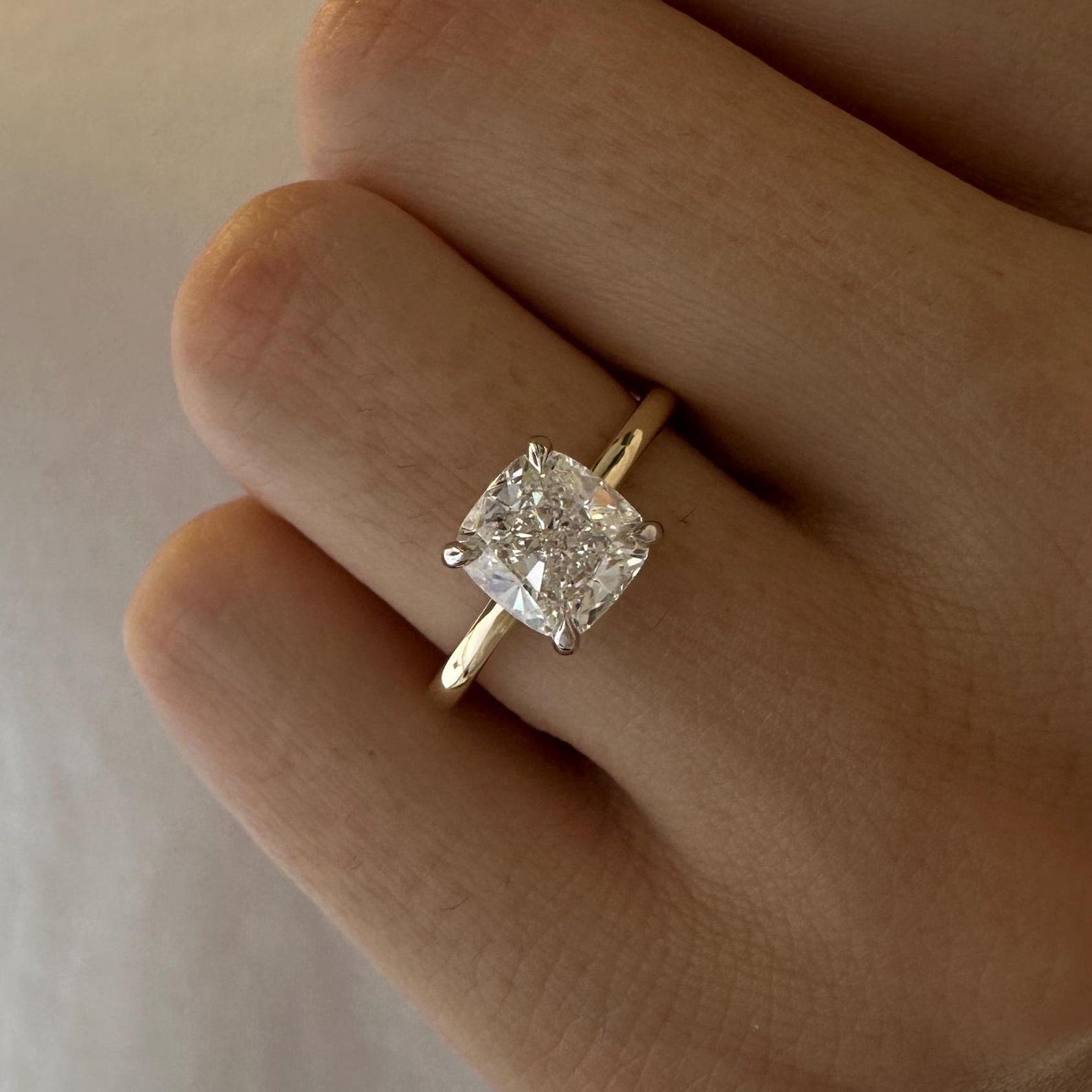 2 CT Round Halo & Pave Lab Grown Diamond Engagement Ring