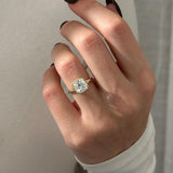2 CT Round Halo & Pave Lab Grown Diamond Engagement Ring