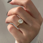 2 CT Round Halo & Pave Lab Grown Diamond Engagement Ring