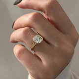 2 CT Round Halo & Pave Lab Grown Diamond Engagement Ring
