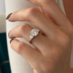 2 CT Round Halo & Pave Lab Grown Diamond Engagement Ring