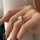 2 CT Round Halo & Pave Lab Grown Diamond Engagement Ring