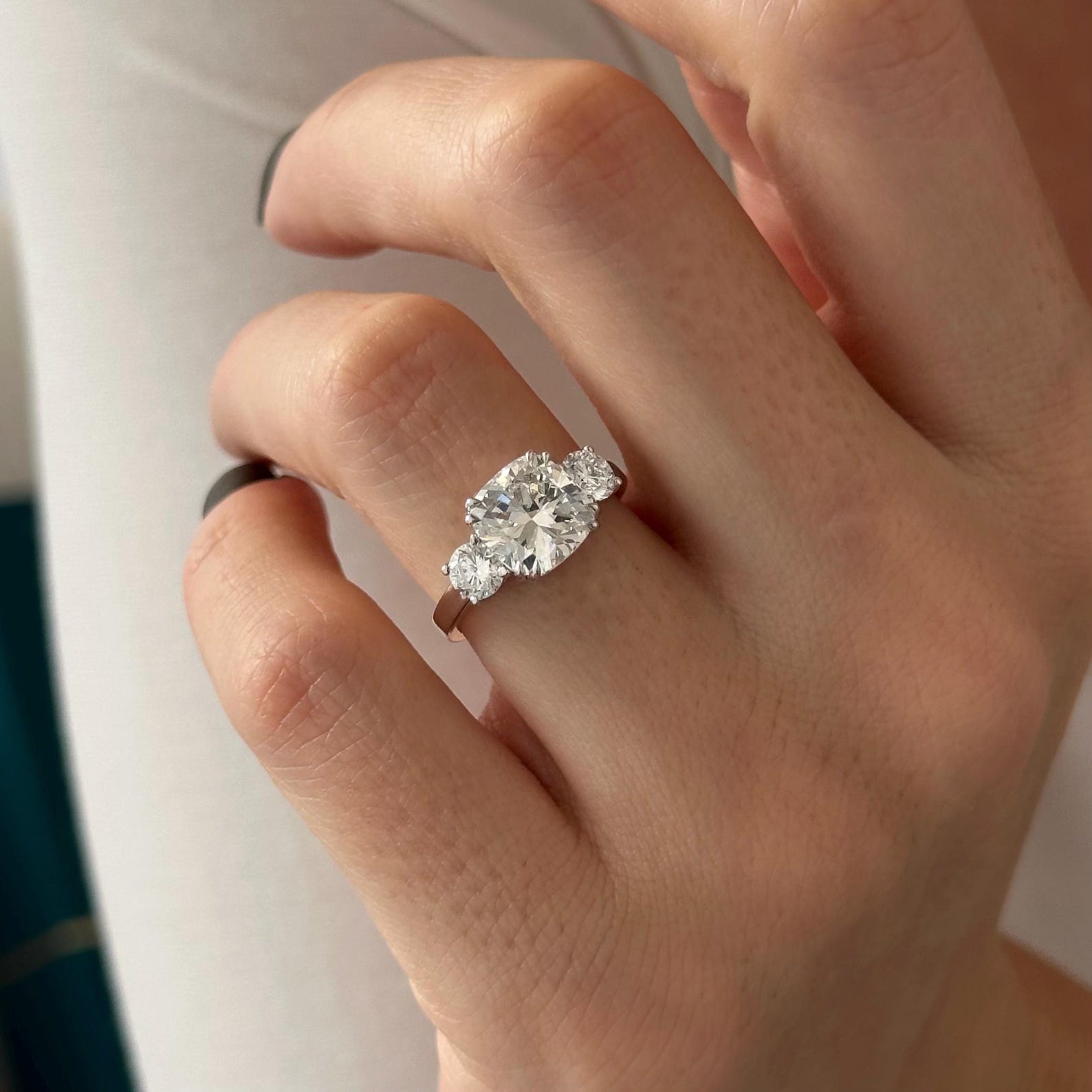 2 CT Round Halo & Pave Lab Grown Diamond Engagement Ring