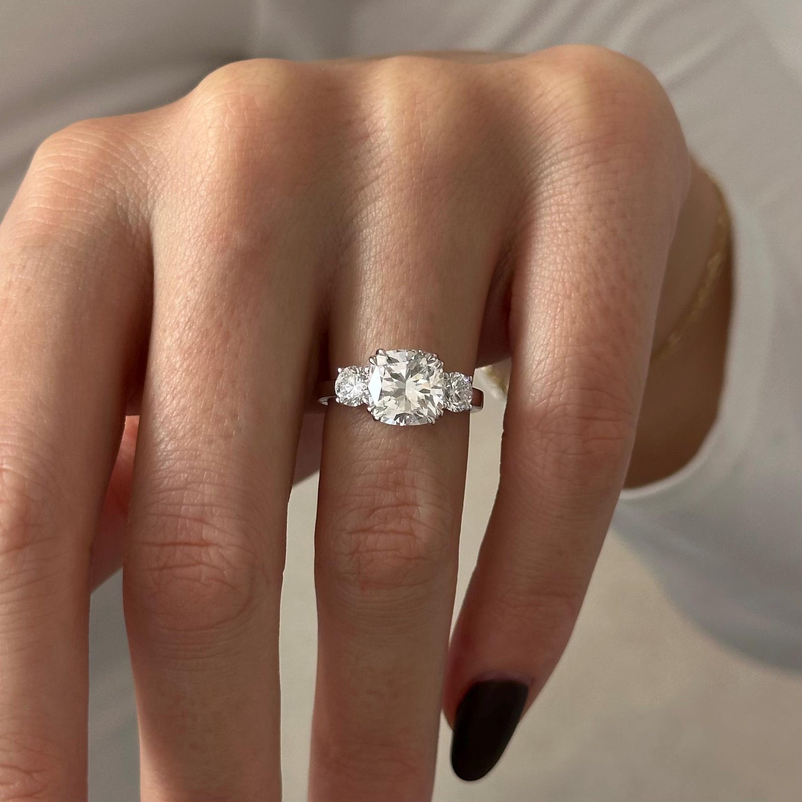 2 CT Round Halo & Pave Lab Grown Diamond Engagement Ring