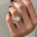 2 CT Round Halo & Pave Lab Grown Diamond Engagement Ring