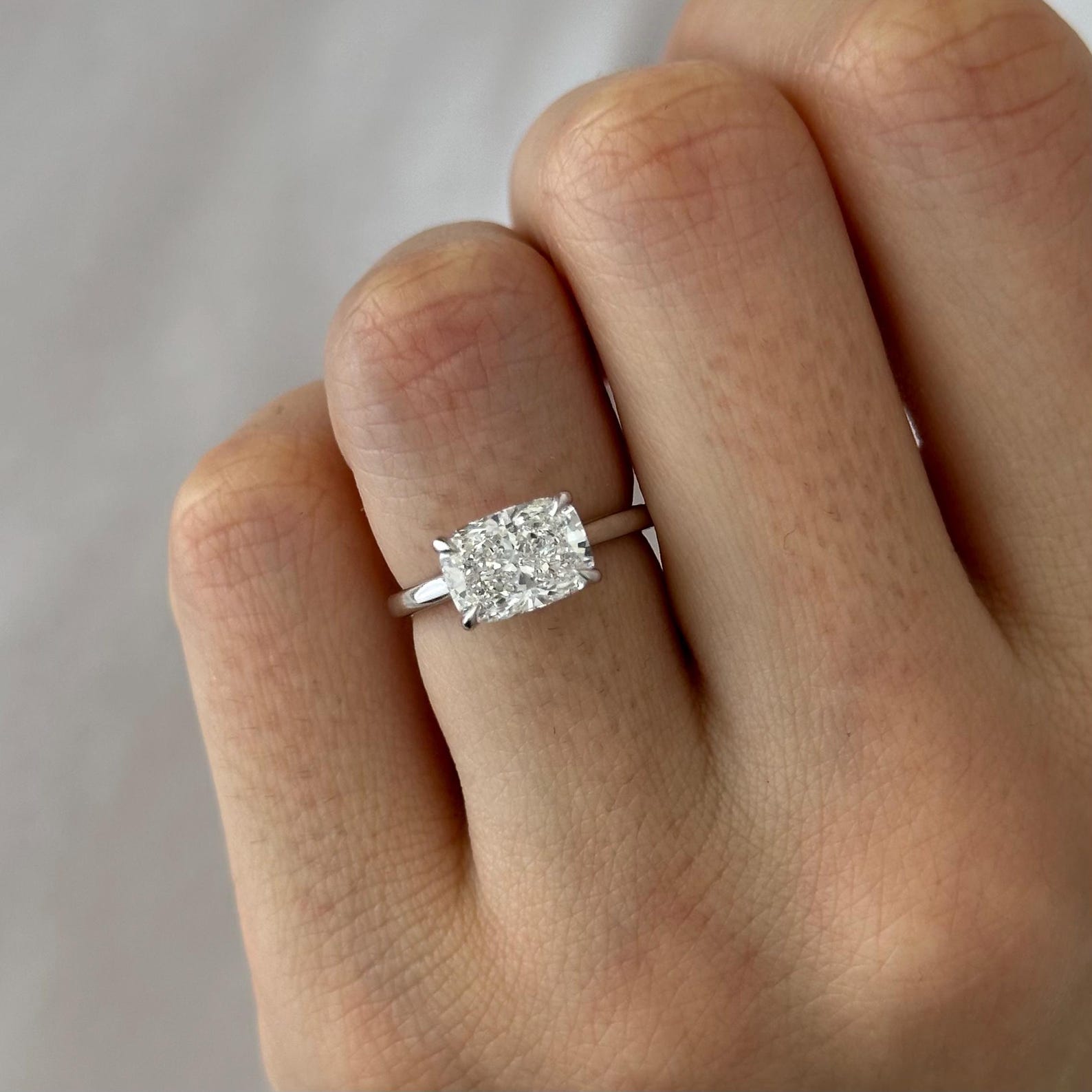 2 CT Round Halo & Pave Lab Grown Diamond Engagement Ring