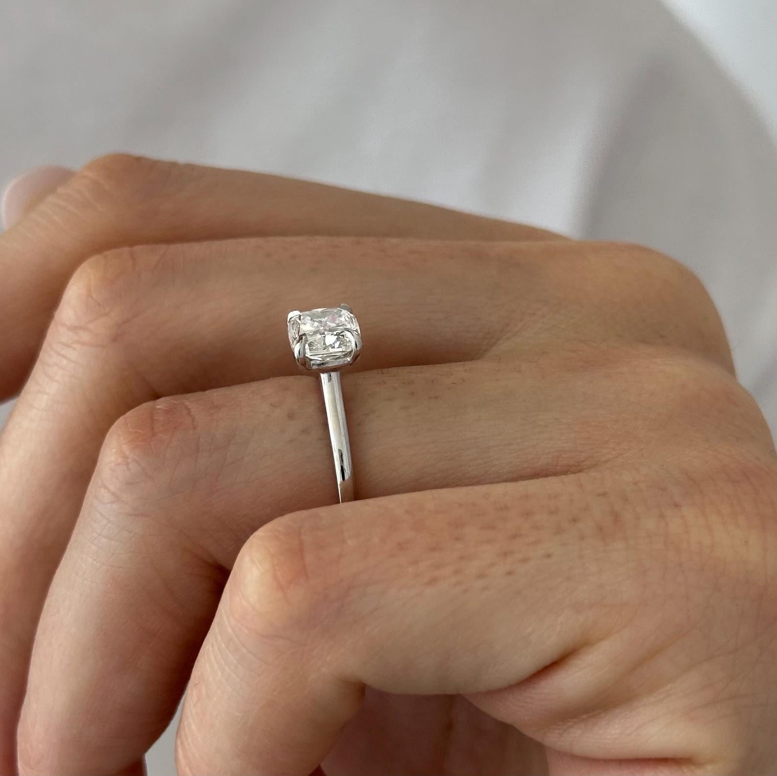 2 CT Round Halo & Pave Lab Grown Diamond Engagement Ring
