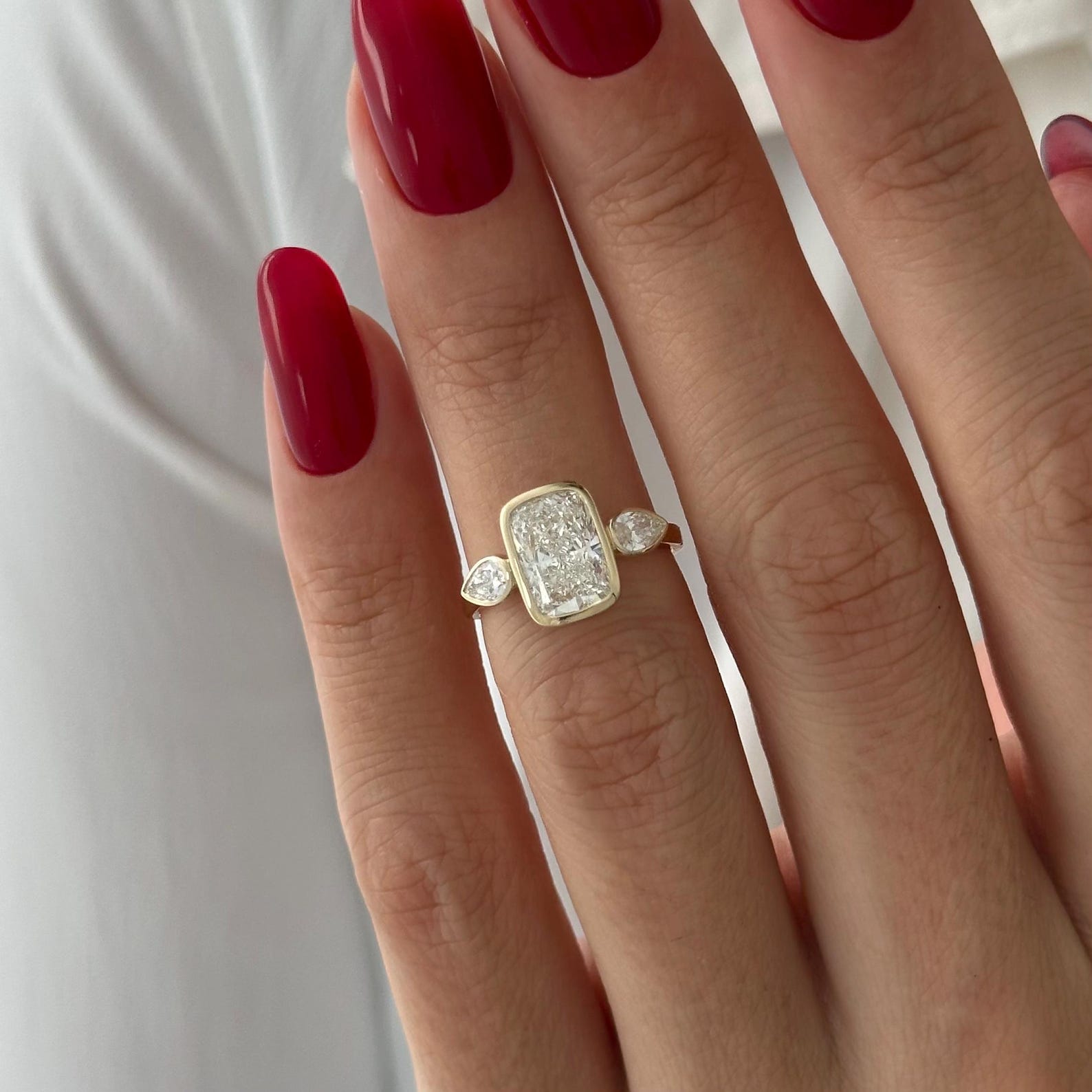 2 CT Round Halo & Pave Lab Grown Diamond Engagement Ring