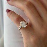 2 CT Round Halo & Pave Lab Grown Diamond Engagement Ring