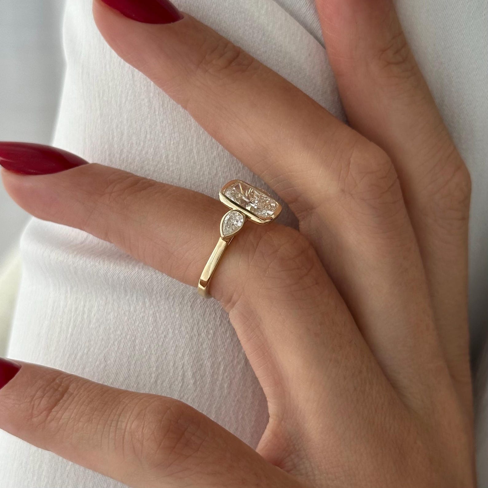 2 CT Round Halo & Pave Lab Grown Diamond Engagement Ring