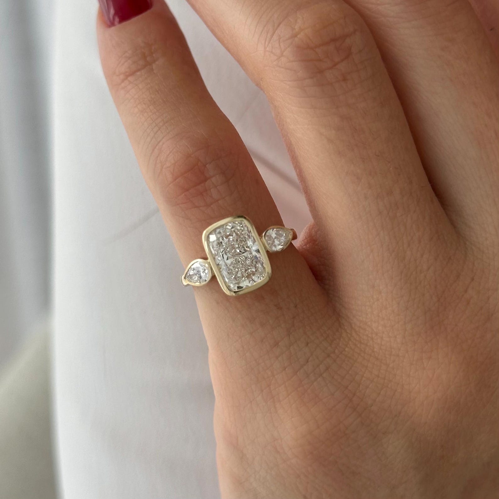 2 CT Round Halo & Pave Lab Grown Diamond Engagement Ring