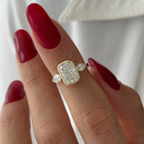 2 CT Round Halo & Pave Lab Grown Diamond Engagement Ring