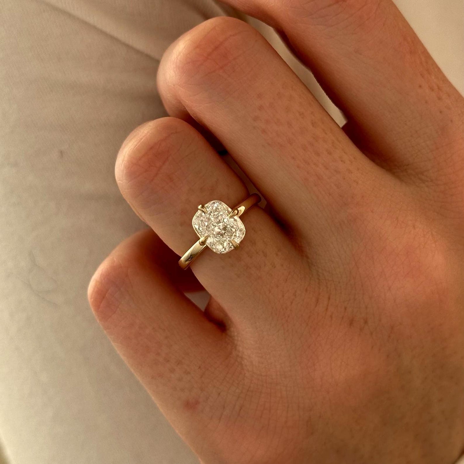 2 CT Round Halo & Pave Lab Grown Diamond Engagement Ring