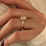 2 CT Round Halo & Pave Lab Grown Diamond Engagement Ring