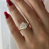 2 CT Round Halo & Pave Lab Grown Diamond Engagement Ring