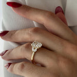 2 CT Round Halo & Pave Lab Grown Diamond Engagement Ring