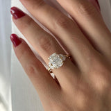 2 CT Round Halo & Pave Lab Grown Diamond Engagement Ring