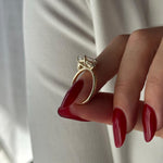 2 CT Round Halo & Pave Lab Grown Diamond Engagement Ring