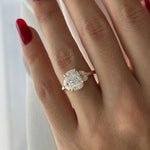 2 CT Round Halo & Pave Lab Grown Diamond Engagement Ring