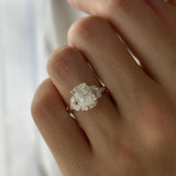 2 CT Round Halo & Pave Lab Grown Diamond Engagement Ring