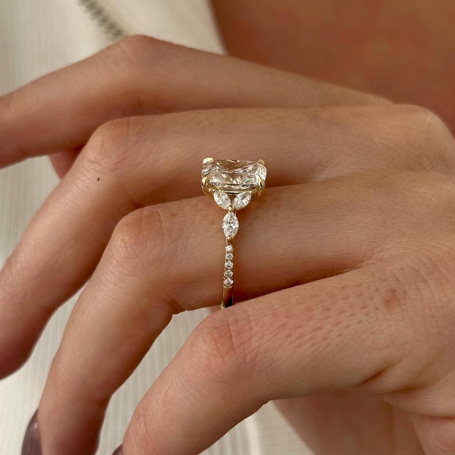 2 CT Round Halo & Pave Lab Grown Diamond Engagement Ring