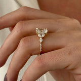 2 CT Round Halo & Pave Lab Grown Diamond Engagement Ring