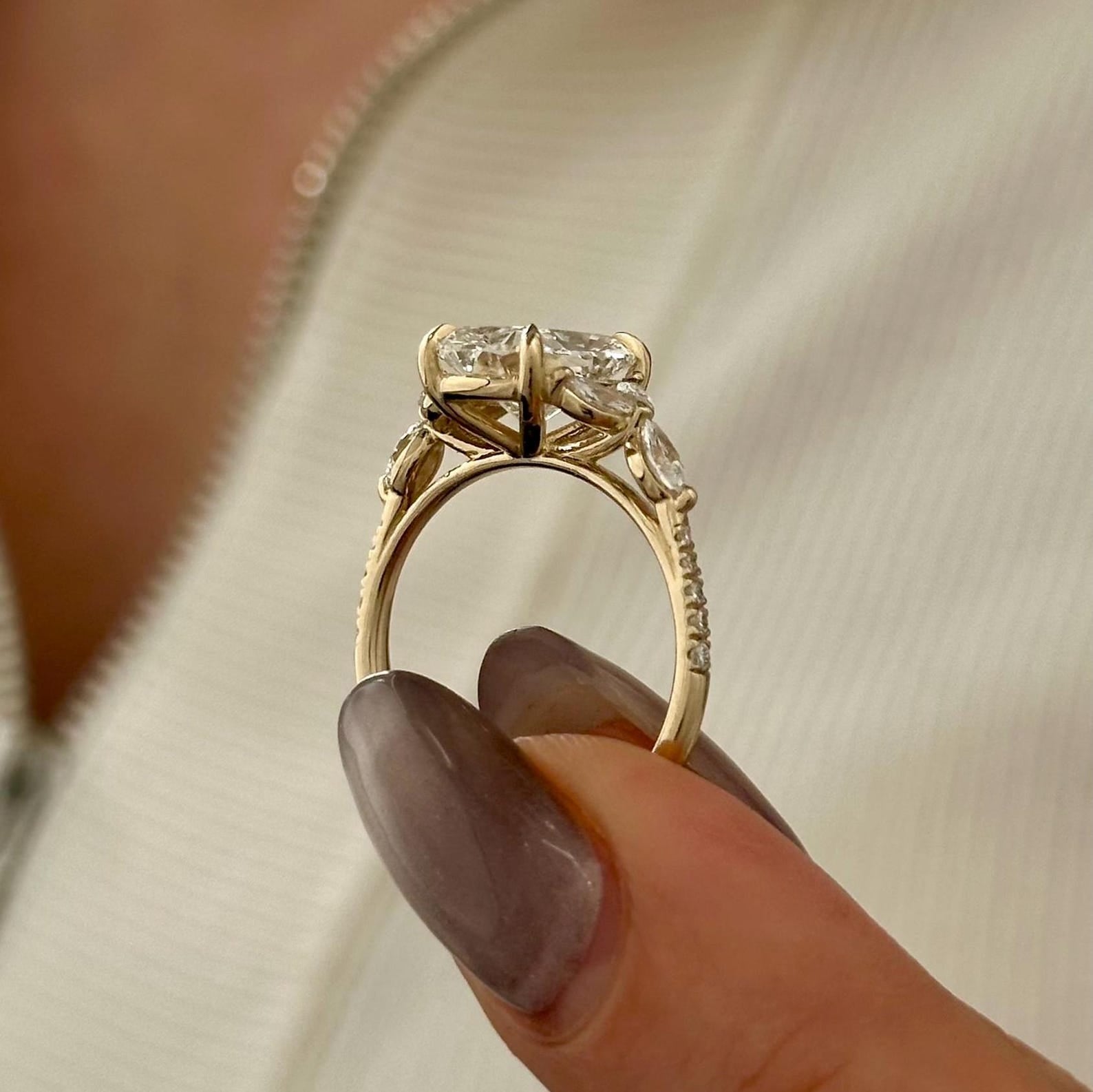 2 CT Round Halo & Pave Lab Grown Diamond Engagement Ring
