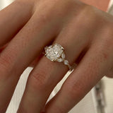 2 CT Round Halo & Pave Lab Grown Diamond Engagement Ring